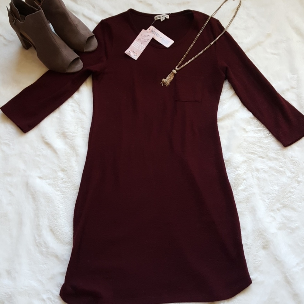 NWT- Inspired Hearts Cozy Cotton Body Con Dress